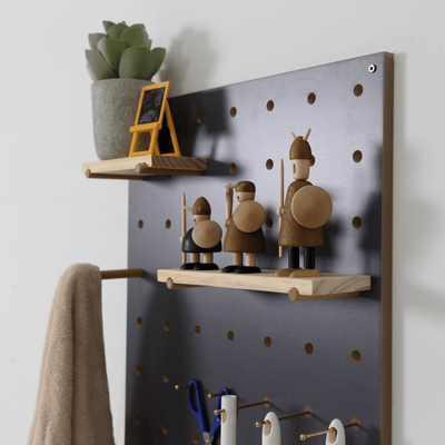 Large Colorful Wooden Pegboard Wall Shelves Organizer - Iwoodliving