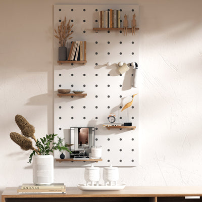 Colorful-Minimalist-Wooden-Pegboard-with-Multiple-Shelves-for-Wall-Organization