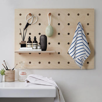 pegboard-display-washroom-shelves