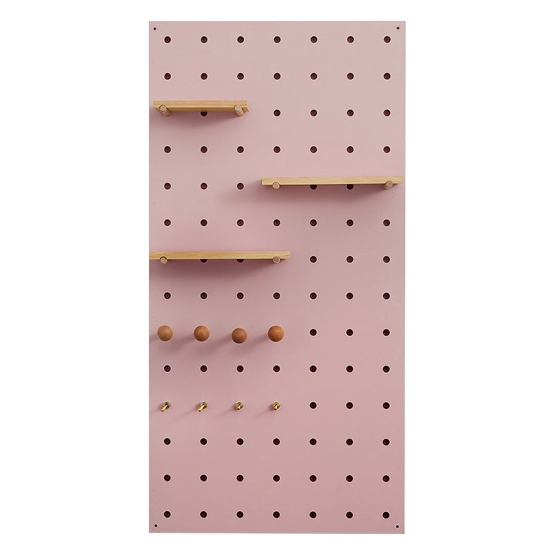 Large Colorful Wooden Pegboard Wall Shelves Organizer - Iwoodliving